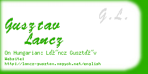 gusztav lancz business card